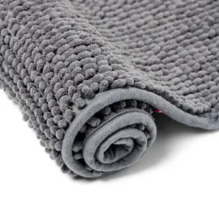 Tapis de salle de bain chenille gris 65x45 cm^Gifi Best