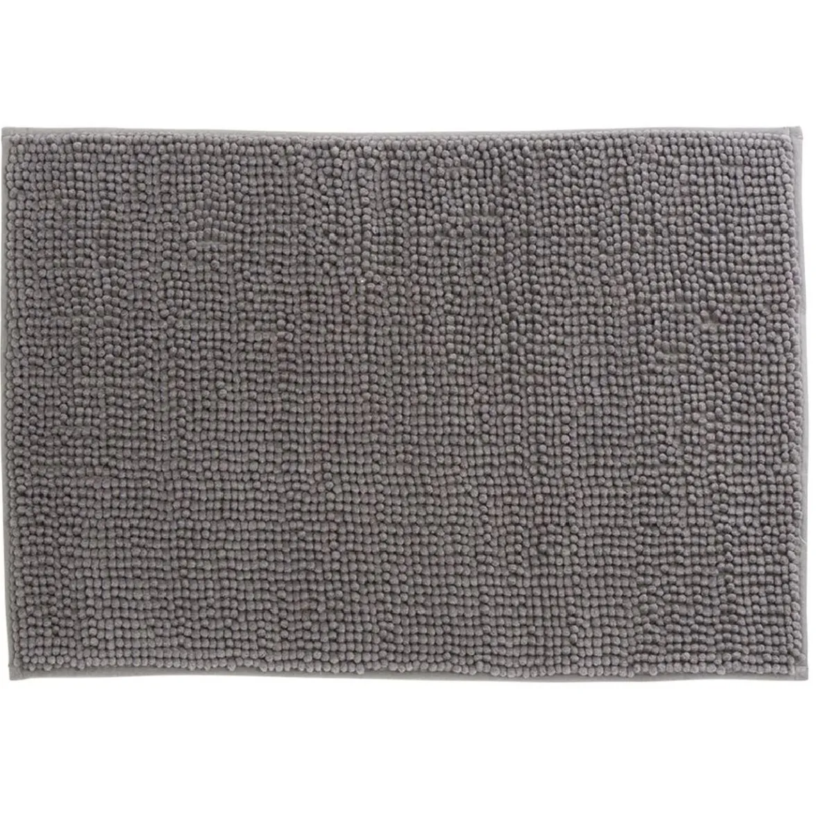 Tapis de salle de bain chenille gris 65x45 cm^Gifi Best