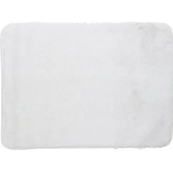 Tapis de salle de bain uni blanc 45x75 cm^Gifi