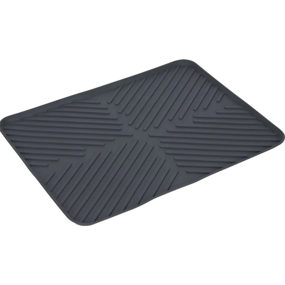 Gifi Rangement De Cuisine^Tapis égouttoir en plastique rainuré gris - L.40xl.30cm