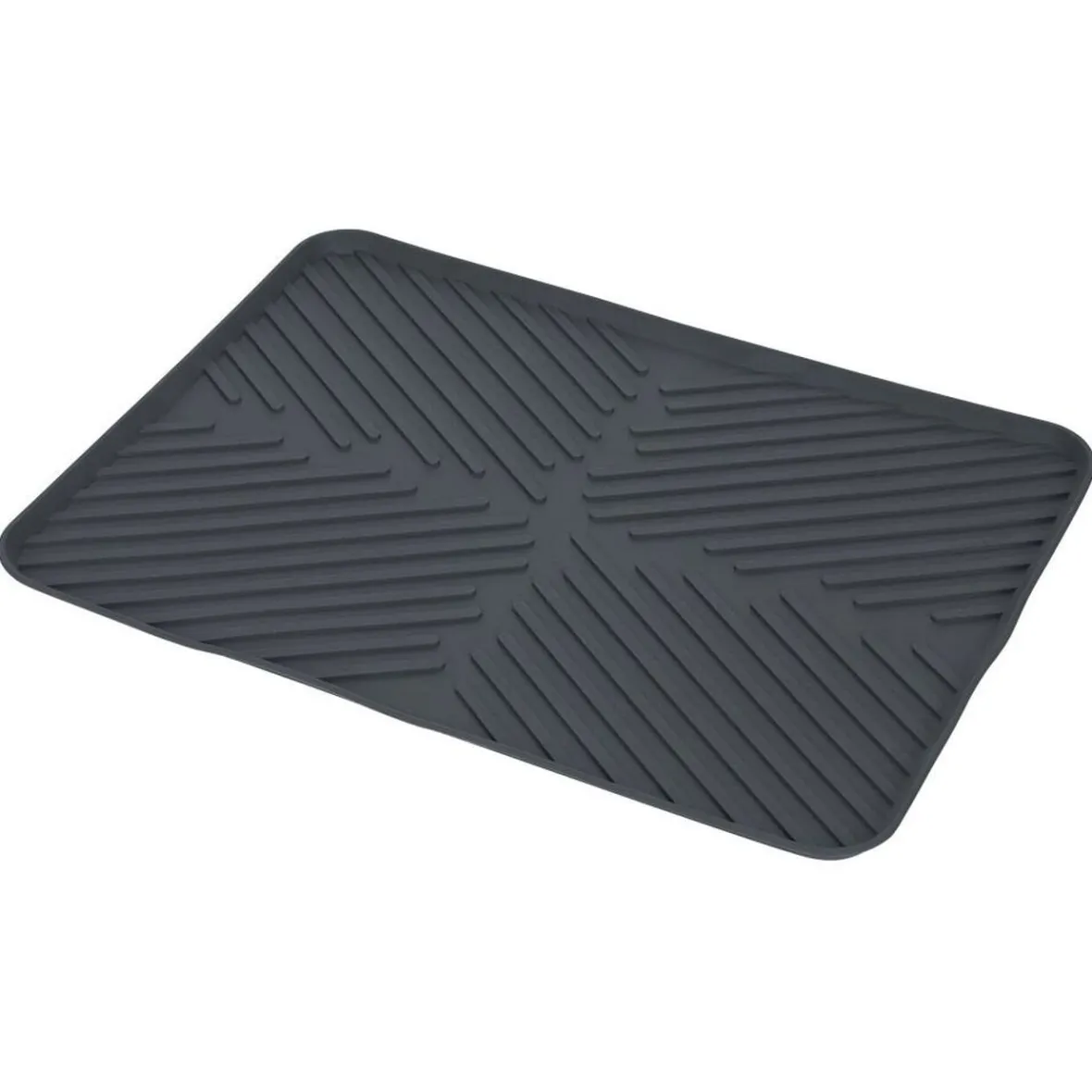 Gifi Rangement De Cuisine^Tapis égouttoir en plastique rainuré gris - L.40xl.30cm