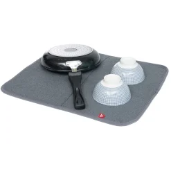 Gifi Rangement De Cuisine^Tapis égouttoir gris pour évier 45x39cm
