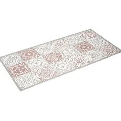 Tapis pvc imprimé carreau de ciment 100x50 cm gris blanc rouge Nettoyage Et Entretien