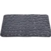 Tapis salle de bain à mémoire de forme effet galet gris^Gifi New