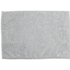 Tapis salle de bain antidérapant chenille gris^Gifi Online