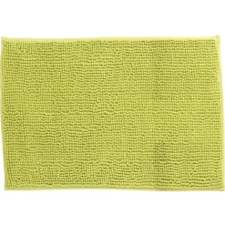 Tapis salle de bain chenille uni vert anis^Gifi Best
