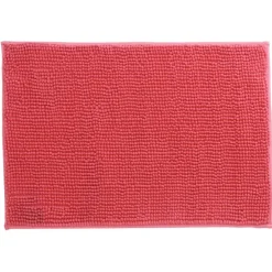 Tapis salle de bain chenille uni rose^Gifi Sale