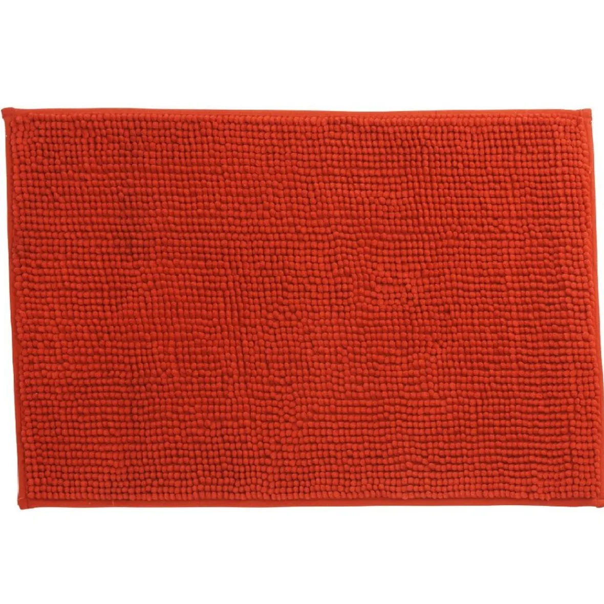 Tapis salle de bain chenille uni rouge^Gifi Online