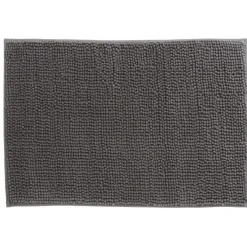 Tapis salle de bain chenille uni gris^Gifi Hot
