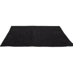Tapis salle de bain chenille noir^Gifi Outlet