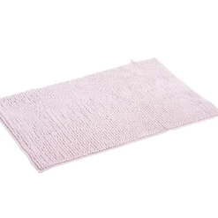 Tapis salle de bain chenille rose^Gifi Discount