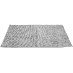 Tapis salle de bain chenille 75x45 cm uni gris clair^Gifi Outlet