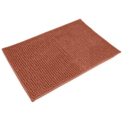 Tapis salle de bain chenille 75x45 cm uni gris clair^Gifi