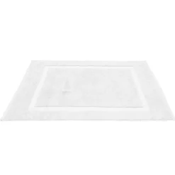 Tapis salle de bain coton blanc 70x40 cm^Gifi Discount