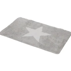 Tapis salle de bain gris motif étoile^Gifi Online