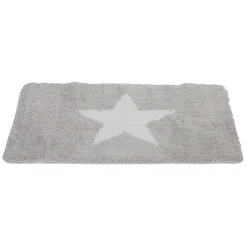 Tapis salle de bain gris motif étoile 45x75 cm^Gifi New
