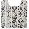 Tapis WC pvc design carreau de ciment gris^Gifi Discount