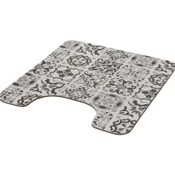 Tapis WC pvc design carreau de ciment gris^Gifi Discount