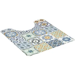 Tapis WC vinyle motif carreau de ciment^Gifi Hot