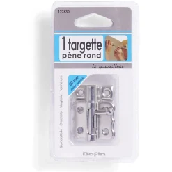 Targette à pêne rond en Acier nickelé - 30 mm^Gifi Online
