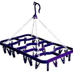 Sale Étendoir séchoir à linge 24 pinces violet Entretien Du Linge