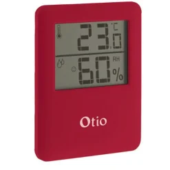 Thermomètre / Hygromètre numérique magnétique rouge OTIO^Gifi Sale