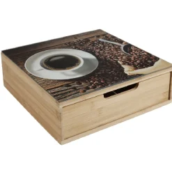 Gifi Rangement De Cuisine^Tiroir à dosettes bambou design graine de café