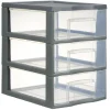 Best Tour de rangement A5 3 tiroirs grise et transparente 6 L Rangement