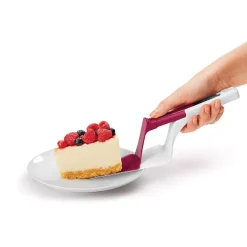 Gifi Préparation Culinaire^Tranche pelle à tarte Metaltex avec poussoir blanc et rouge