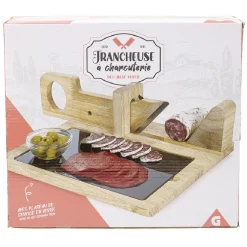 Gifi Petit Électroménager^Trancheuse à charcuterie en bois