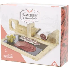 Gifi Petit Électroménager^Trancheuse à charcuterie en bois