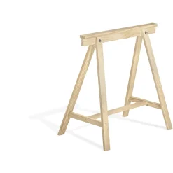Tréteau pin massif beige - 70x41xH72cm^Gifi New