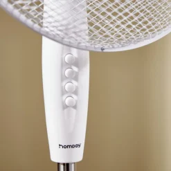 Ventilateur sur pied - 3 vitesses - 50W - blanc^Gifi