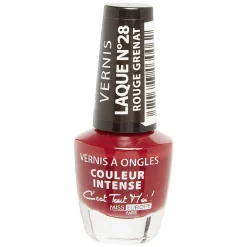 Vernis à ongles laqué rouge grenat n°28^Gifi New