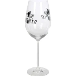 Gifi Vaisselle Et Accessoires De Table^Verre à vin XL sur pied inscription Tu vin ou tu vin pas ? 75 cl