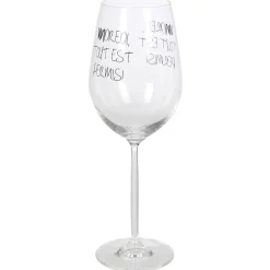 Gifi Vaisselle Et Accessoires De Table^Verre à vin XL sur pied inscription Vendredi tout est permis ! 75 cl