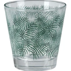 Gifi Vaisselle Et Accessoires De Table^Verre bas style tropical motif feuillage 25cl x3