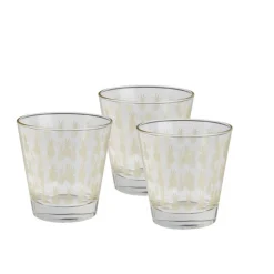 Gifi Vaisselle Et Accessoires De Table^Verre bas style tropical motif ananas doré 25cl x3