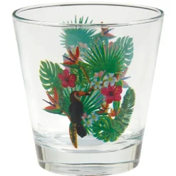 Gifi Vaisselle Et Accessoires De Table^Verre bas style tropical motif toucan 25cl