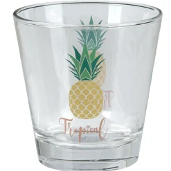 Gifi Vaisselle Et Accessoires De Table^Verre bas style tropical motif ananas 25cl
