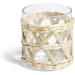 Gifi Vaisselle Et Accessoires De Table^Verre bas transparent avec raphia Ø8xH9cm