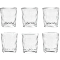 Gifi Vaisselle Et Accessoires De Table^Verre bas transparent martelé 28cl x6