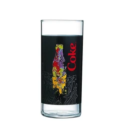 Gifi Vaisselle Et Accessoires De Table^Verre Coca-Cola tubo noir motif bouteille colorée 27 cl