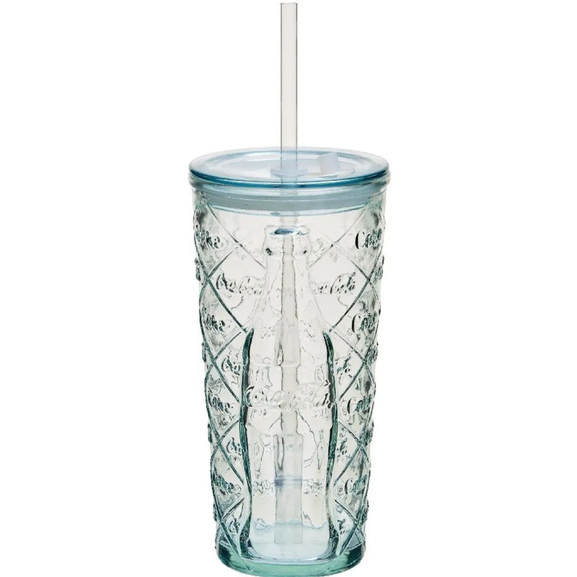 Gifi Vaisselle Et Accessoires De Table^Verre Coca-Cola verre transparent avec couvercle et paille