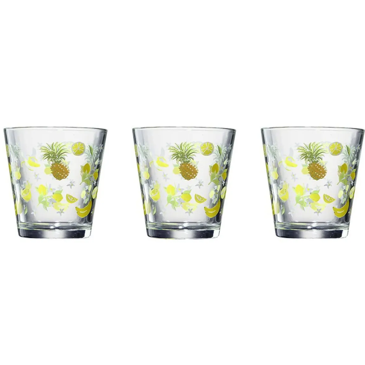 Gifi Vaisselle Et Accessoires De Table^Verre conique bas motif exotique 25,5 cl x3