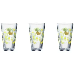 Gifi Vaisselle Et Accessoires De Table^Verre conique haut motif exotique 32,5 cl x3