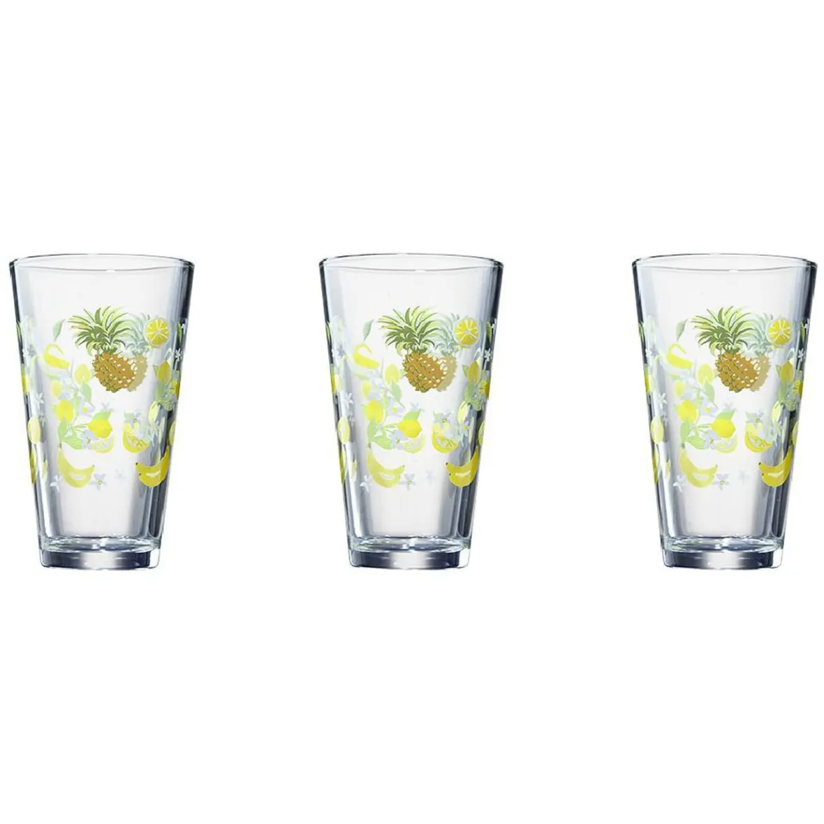 Gifi Vaisselle Et Accessoires De Table^Verre conique haut motif exotique 32,5 cl x3