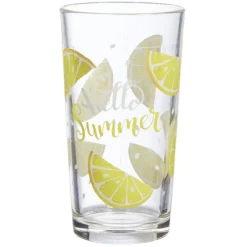 Gifi Vaisselle Et Accessoires De Table^Verre haut citron Hello Summer x 6