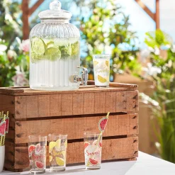 Gifi Vaisselle Et Accessoires De Table^Verre haut pastèque Hello Summer x 6