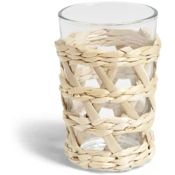 Gifi Vaisselle Et Accessoires De Table^Verre haut transparent avec raphia Ø8xH12,5cm